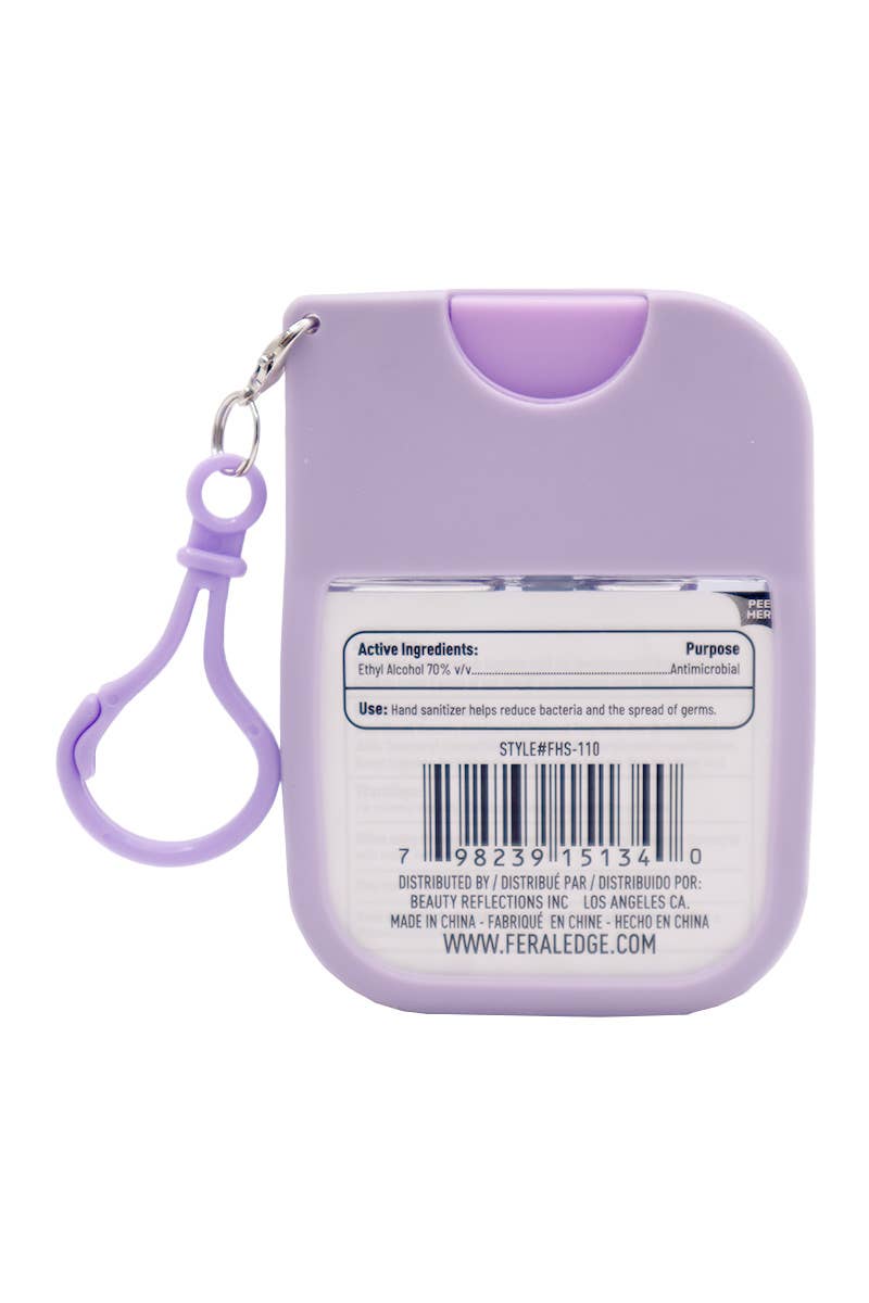 Scented Hand Sanitizer Spray with Silicone Keychain Case