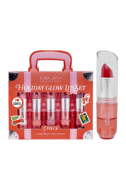 5pc Holiday Glow Lipstick Set