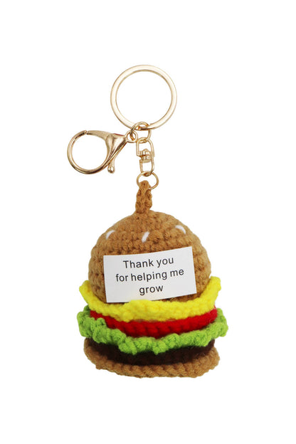 Emotional Support Food Crochet Key Chain