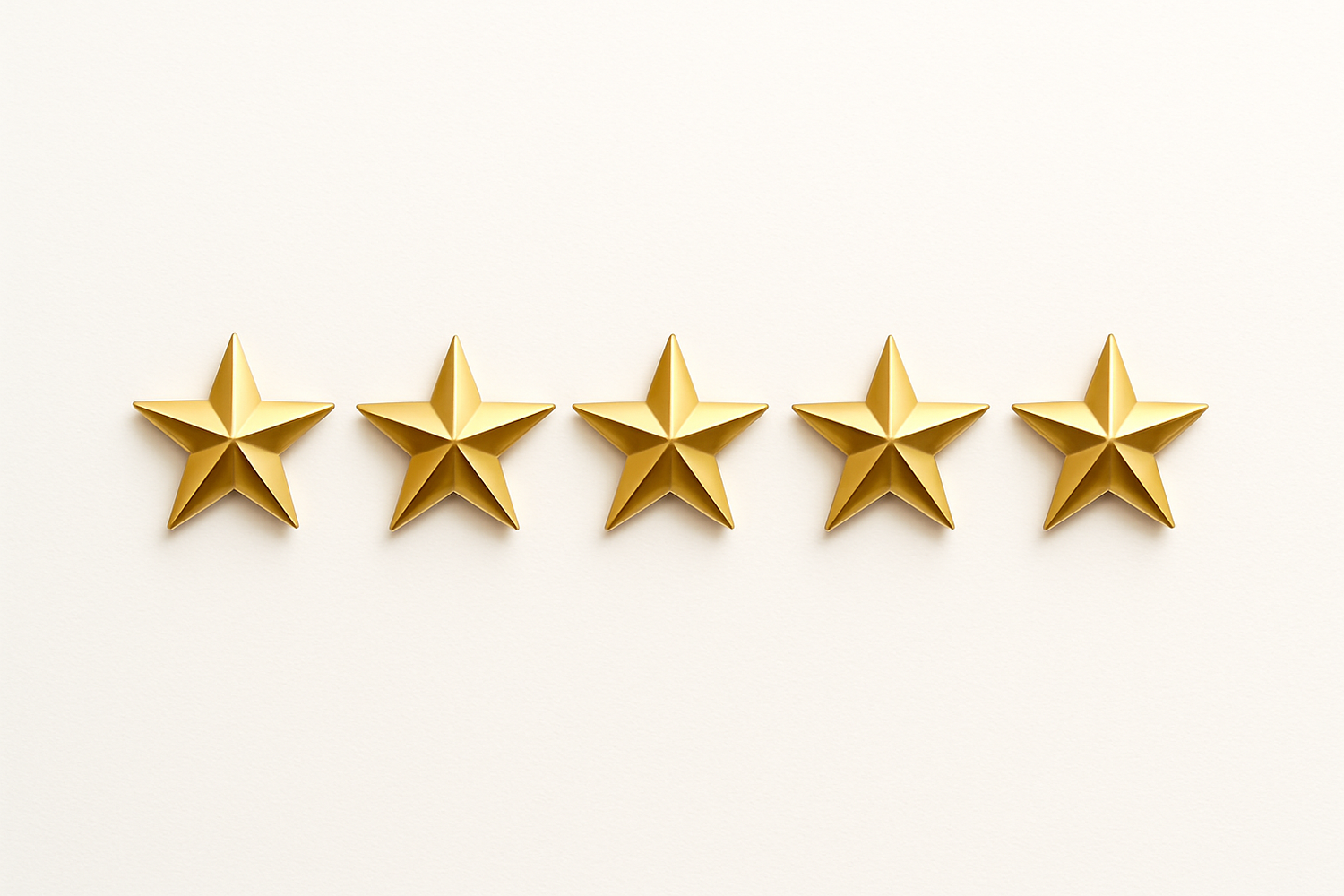 image with white background, 5 stars suggesting quality without saying it