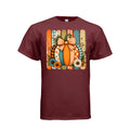 Fall Pumpkin Striped Patchwork T-Shirt