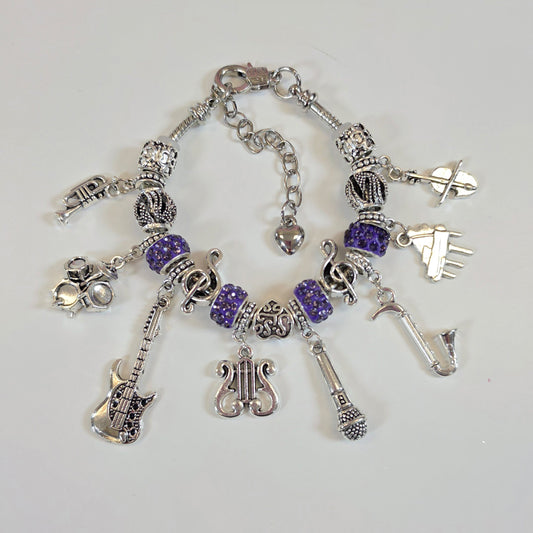 Purple Musical Charm Bracelet