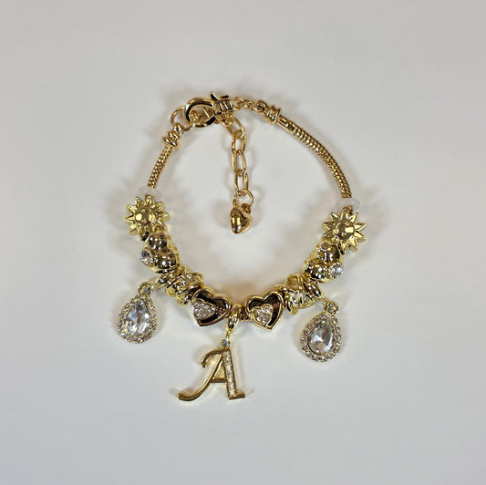 "A" Initial Charm Bracelet