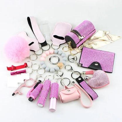 Deluxe Bling Keychain Set