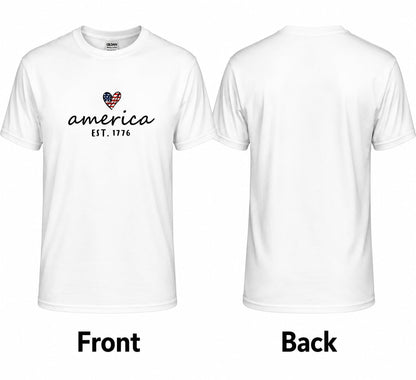 America Flag Heart T-Shirt