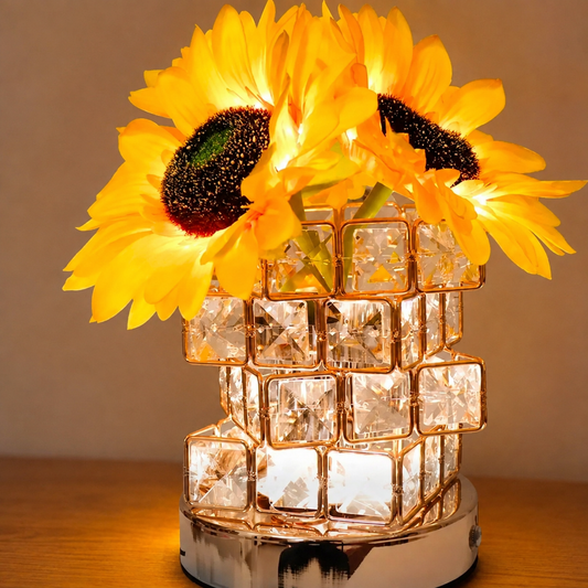 Sunflower Crystal LED Touch Lamp