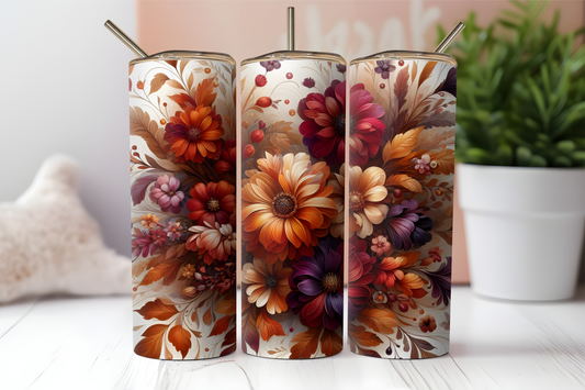 Autumn Flowers, 20oz tumbler