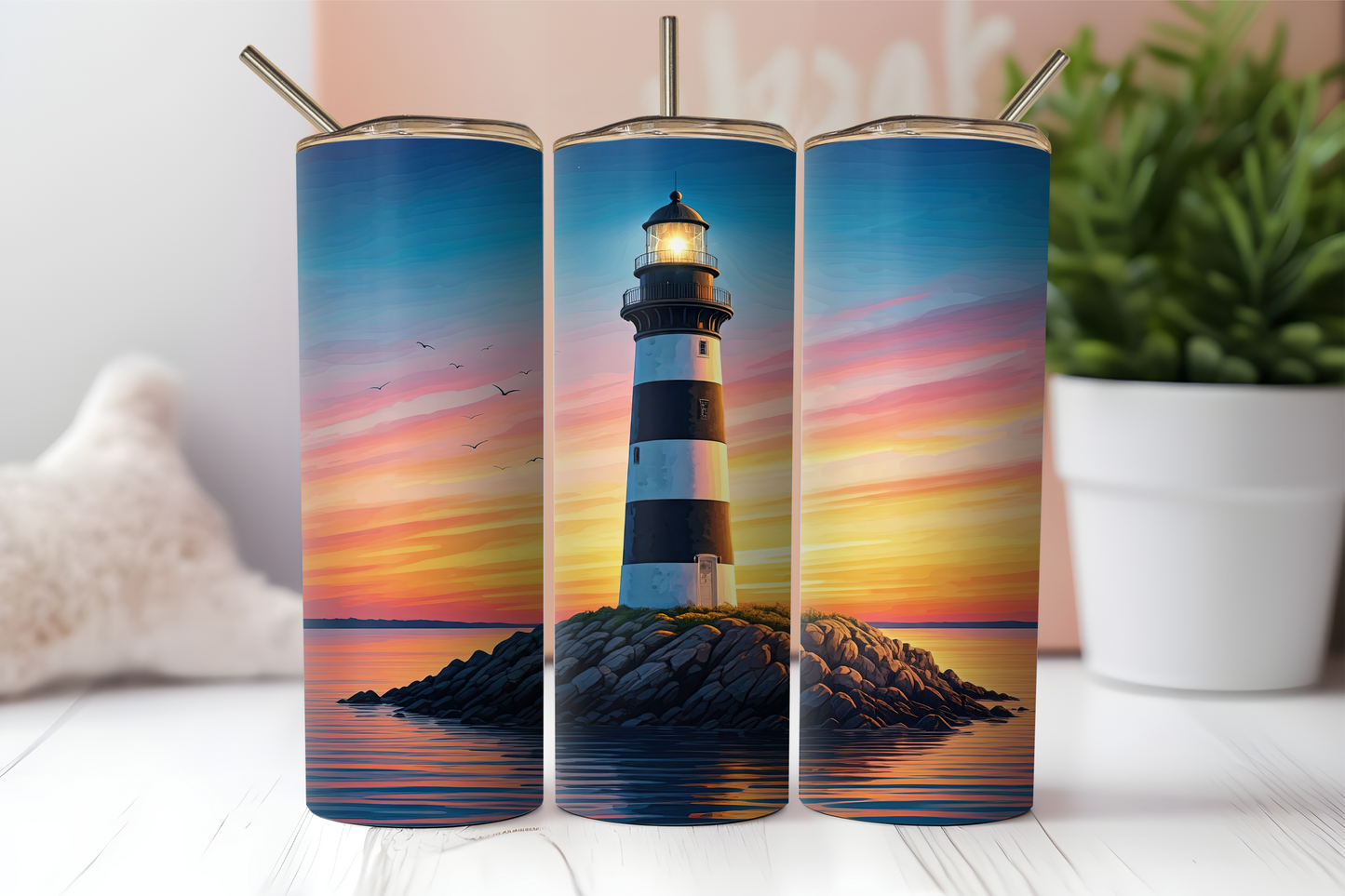 Lighthouses, 20oz tumbler