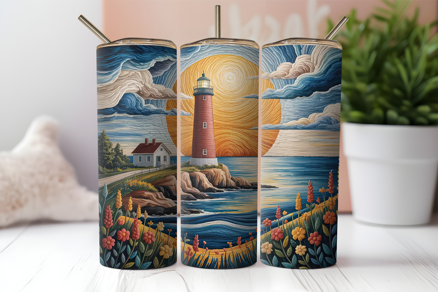 Lighthouses, 20oz tumbler